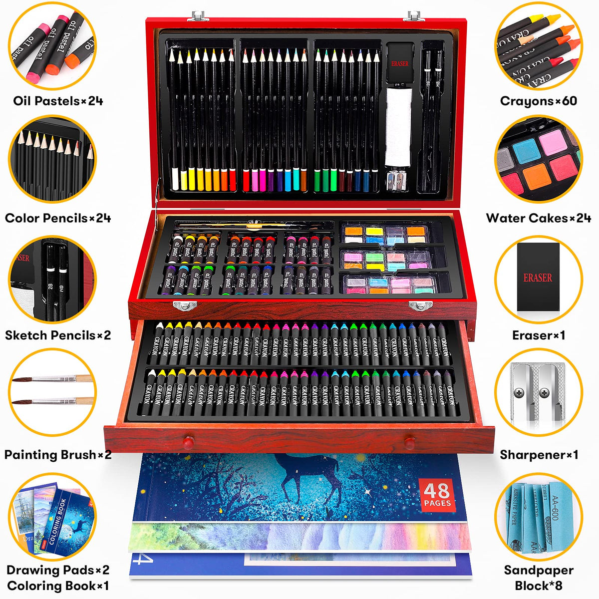 Art Supplies Painting Coloring Set Craft Kids' Drawing Kits Set De Arte  Profesional For Adults Artists Beginners Girls Boys - Buy Set De Arte
