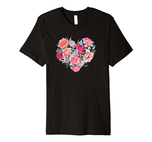 Flowers heart bouquet Premium T-Shirt