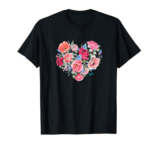Flowers heart bouquet T-Shirt