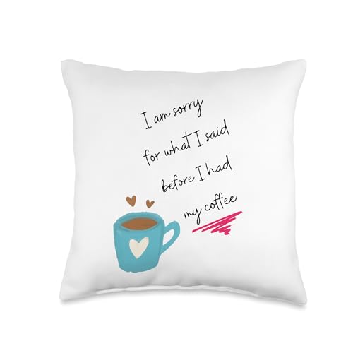 Waleska Carlo Art Studio Coffee Lovers Throw Pillow, 16x16, Multicolor