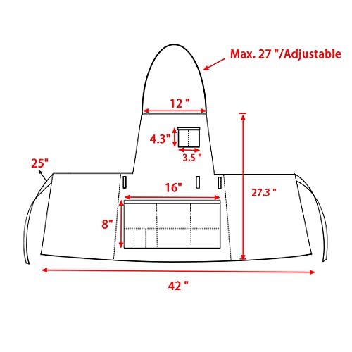 FreeNFond Adjustable Artist Apron with Pockets for Women