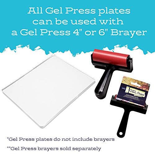 Gel Press Monoprinting Print Plate - 8” X 10” Gel Plate