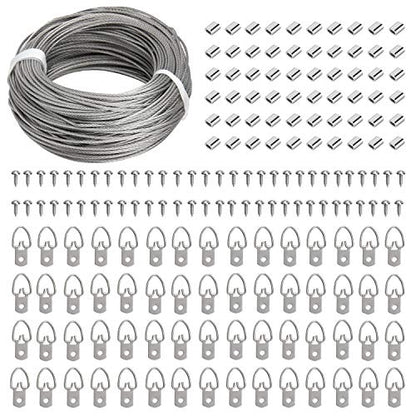 Picture Hanging Kit - 100 Feet Stainless Steel Hanging Wire