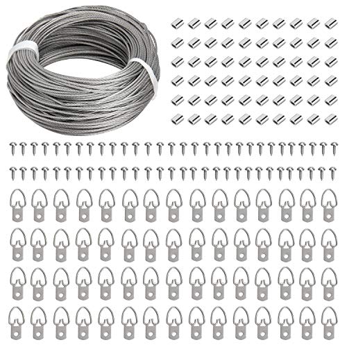 Picture Hanging Wire #2 100-Feet Braided Picture Wire Heavy for Photo Frame  Picture,Artwork,Mirror Hanging,Supports up to 30lbs