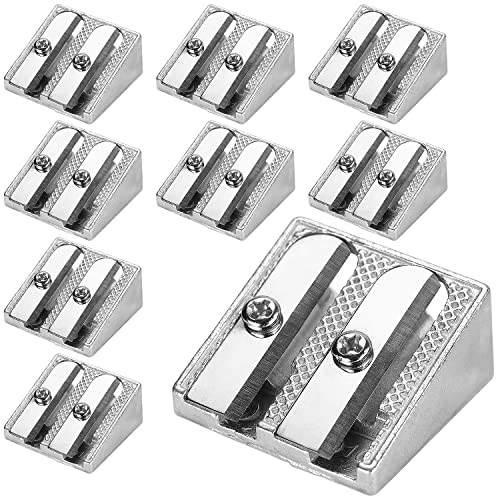 Tamaki 8 Pack Handheld Metal Pencil Sharpener with 2 Holes