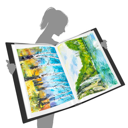 Presentation Book 40 Clear Pockets Sleeves Protectors Art Portfolio